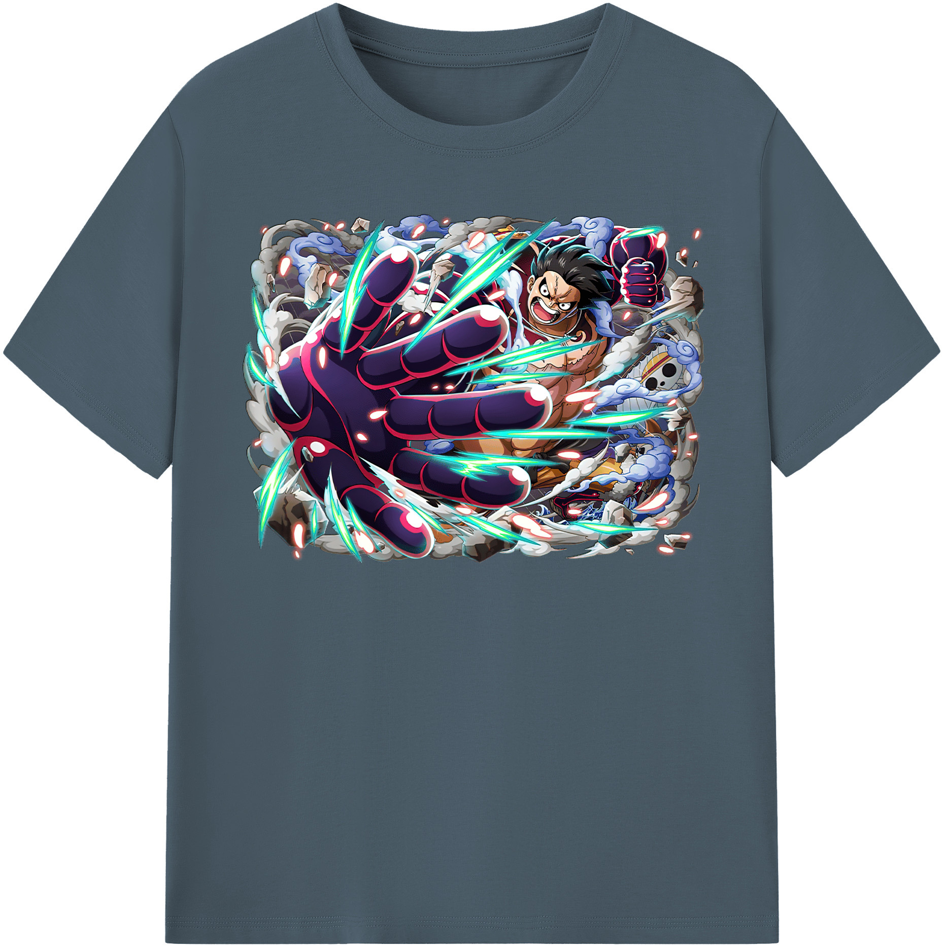 ワンピース モンキー・D・ルフィ ONE PIECE Monkey D. Luffy 綿100％半袖Tシャツ（フロントプリント）